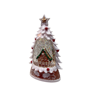 Lighted Gingerbread House Water Globe