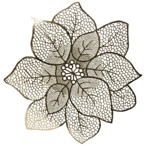 Poinsettia Placemat - 17 Inches - Gold