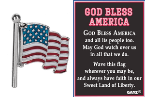 God Bless America - Swivel Flag Charm