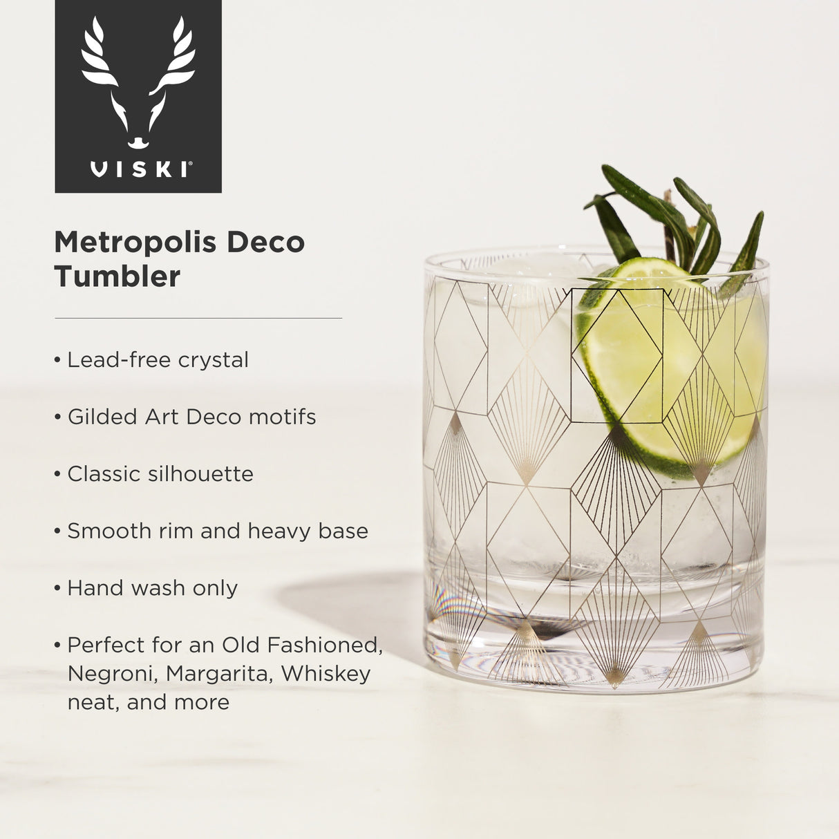 Metropolis deco tumbler by viski®