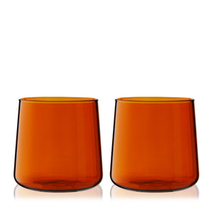Aurora Amber Cocktail Tumblers, Set of 2