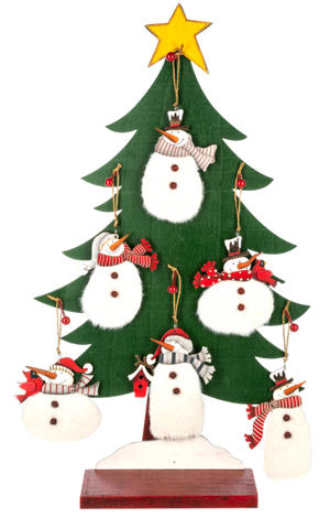Fuzzy Snowman Ornament -
