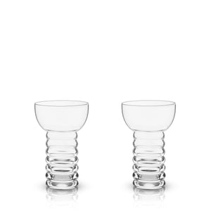 Pacific Crystal Pearl Diver Glasses Set of 2