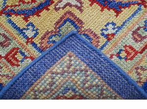 Isfahan Custom Made Traditional Blue And Beige Hand Knotted Wool Rug