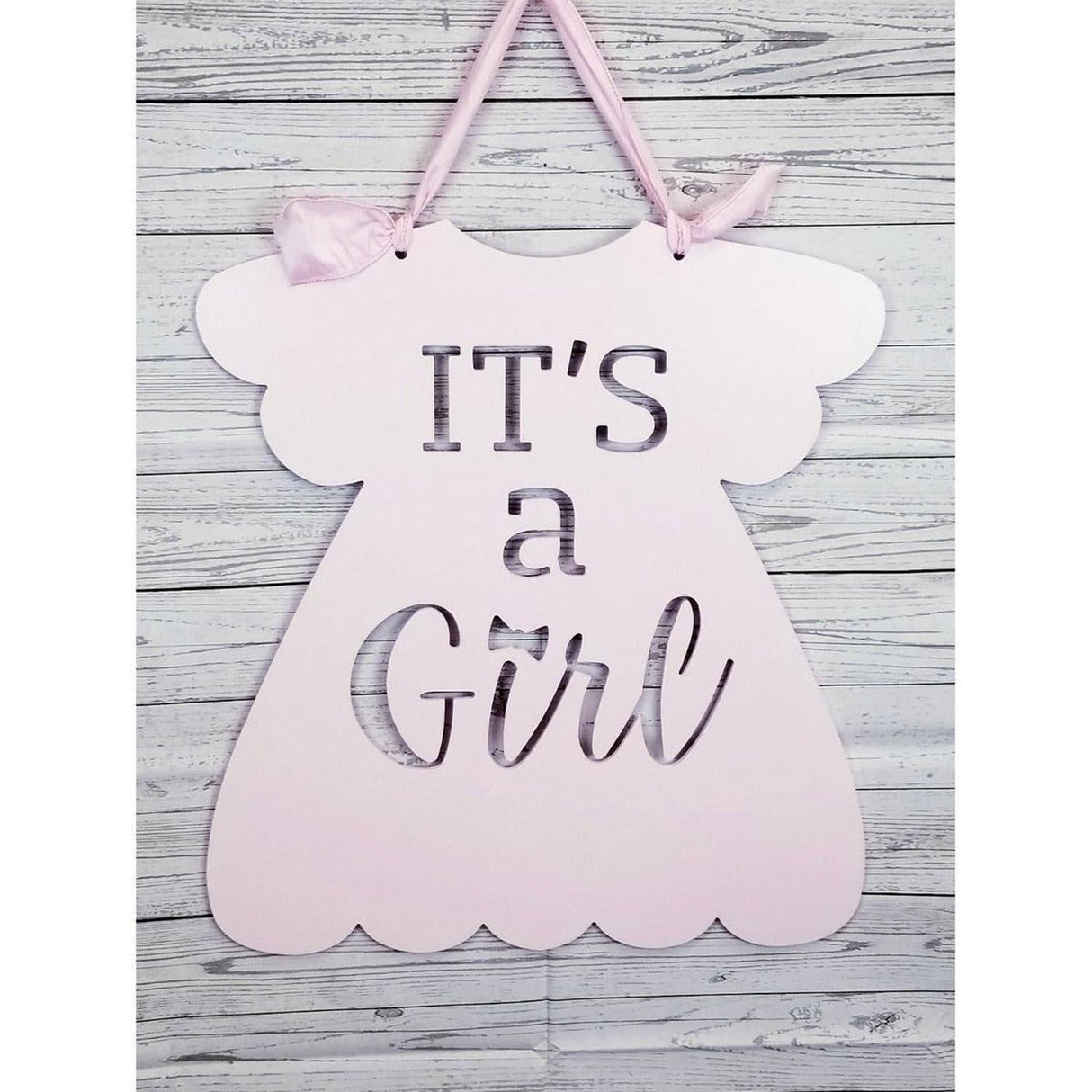 It's a Girl Dress Unfinished Wood Cutout
