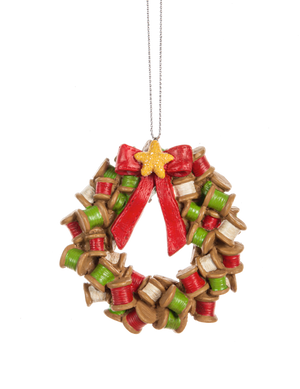 Thread Spool Wreath ornament