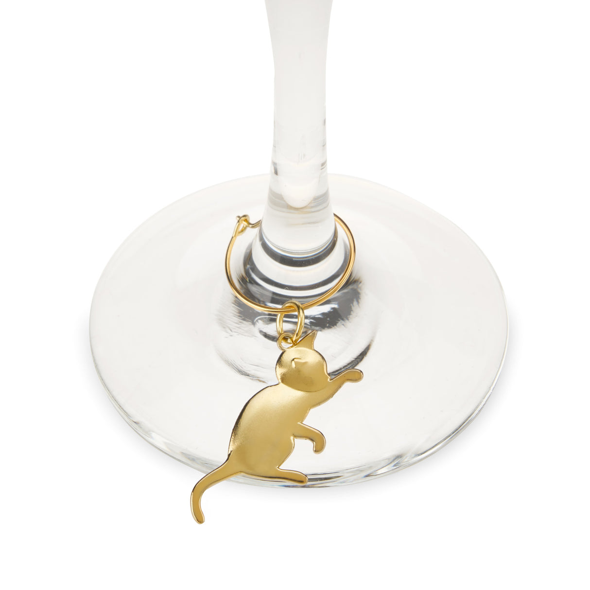 Gold cat wine charms by twine®