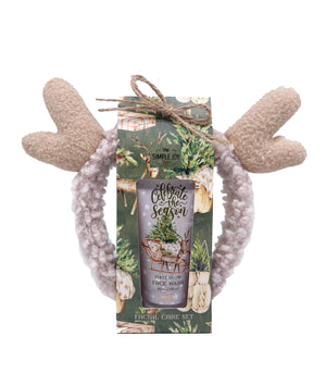 Face Wash With Lamb Headband - First Snow