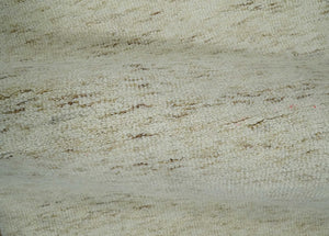 Ivory and Brown Abstract Hand Tufted Multi Size Natural Wool Area Rug