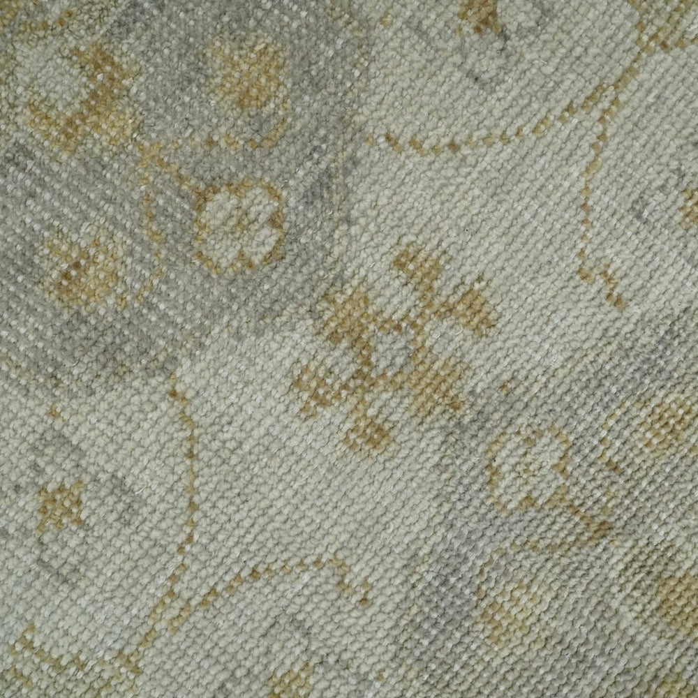 Ivory and Brown distressed finished Traditional Floral Low Pile Multi Size wool Area Rug