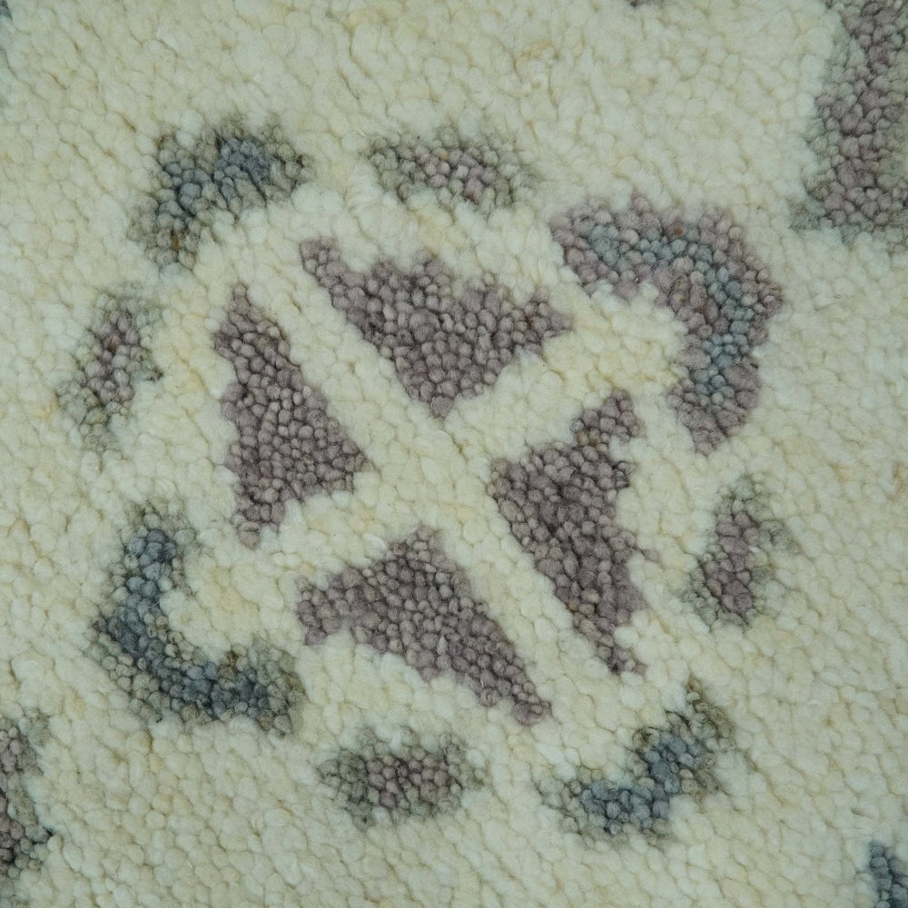 Ivory and Brown Traditional Hand Knotted Multi Size wool Area Rug