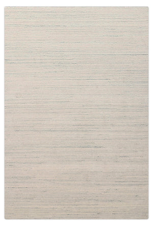 Ivory Modern Style Hand Loomed Wool Area Rug