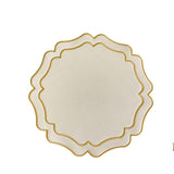 Vista Ivory Wavy Faux Leather Placemat
