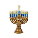 Gold Glass Menorah Ornament