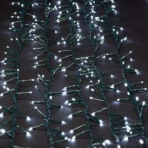 USB powered 1000 Superbright LED (82 foot) Green Wire Multifunction Lights with Timer - Cool White