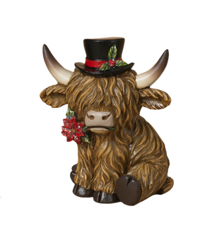 Holiday Highland Cow - Tophat