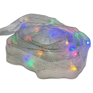 Multi-Color Iridescent LIghted 9 Foot Ribbon
