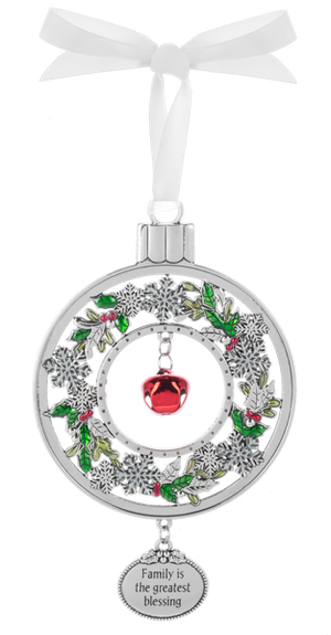 Jingle Bell Ornament - Family Is The Greatest Blessing