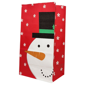Paper Small Treat Sacks - Set of 10 - Snowman