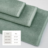 Cotton textured bath towel set - acacia collection