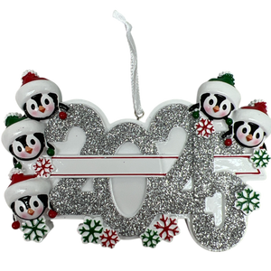 2025 Penguin Family of 5 Ornament