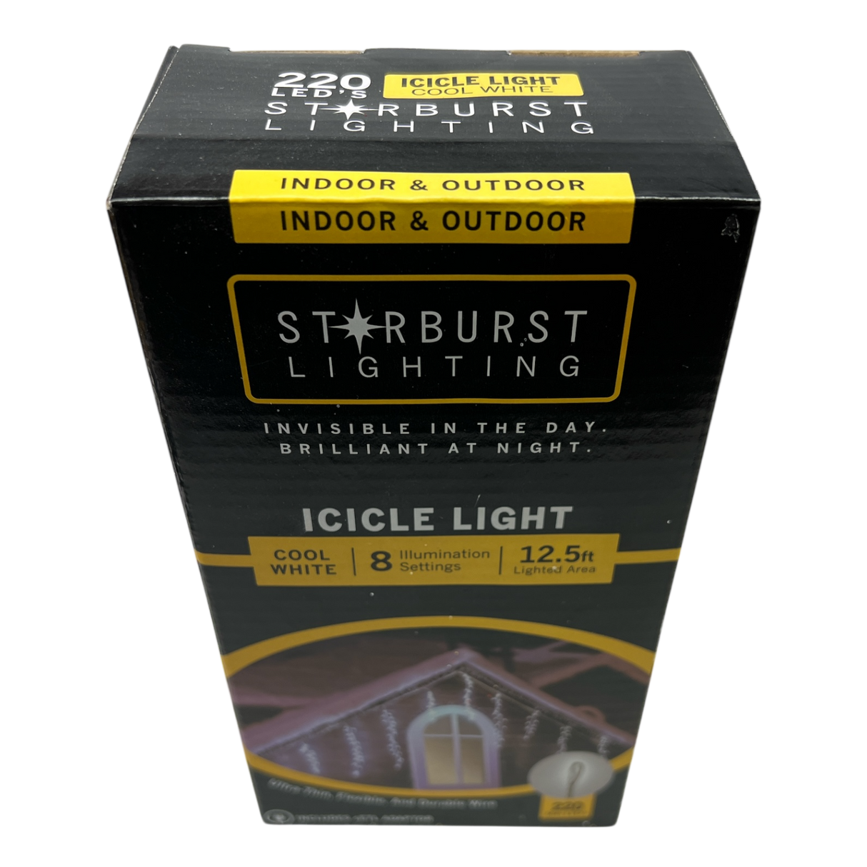 220-Light Starburst Cool White LED Icicle Light Set