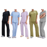 Talmont Women's Pajama 2-Piece Lounge Set, Short Sleeve Shirt & Pants, Silky Soft Sleepwear