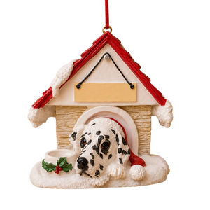 Ceramic Doghouse Ornament - Dalmatian