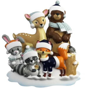 Woodland Family Of 5 Ornament
