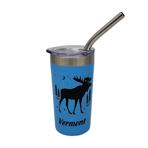 Vermont Moose Stainless Steel 2oz Shooter  - Blue