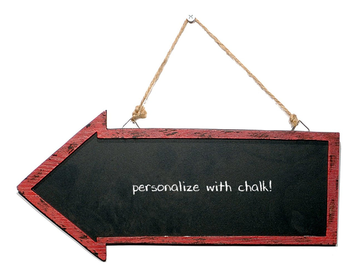 Wood Chalk Straight Arrow Wall Hanger