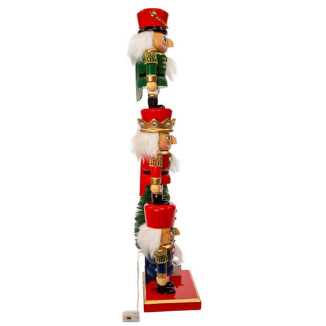 Stacked Nutcracker with Lighted Tree - 18 Inch