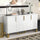 Jack Kitchen Sideboard with Four Doors, Metal handles and Legs and Adjustable Shelves Kitchen - Pier 1