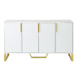 Jack Kitchen Sideboard with Four Doors, Metal handles and Legs and Adjustable Shelves Kitchen - Pier 1