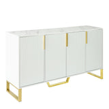 Jack Kitchen Sideboard with Four Doors, Metal handles and Legs and Adjustable Shelves Kitchen - Pier 1
