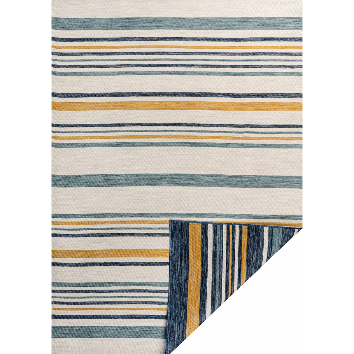 Janus Classic Coastal Ticking Stripe Reversible Machine - Washable Indoor/Outdoor Area Rug - Tuesday Morning - Area Rugs