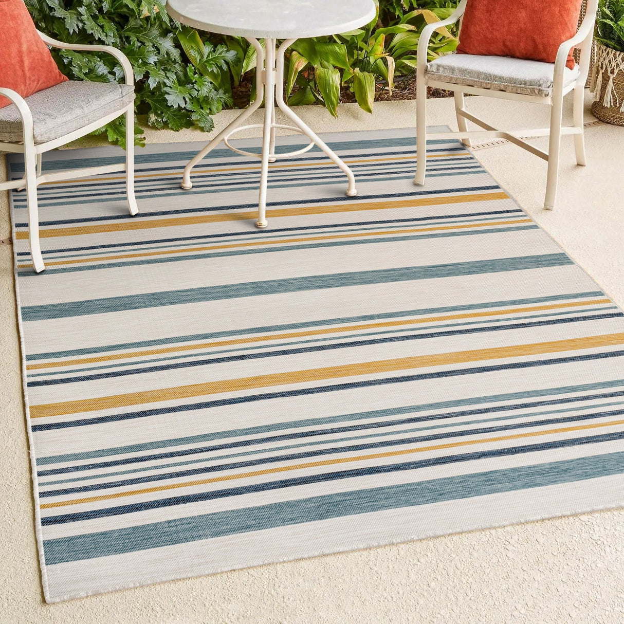 Janus-Classic-Coastal-Ticking-Stripe-Reversible-Machine-Washable-Indoor/Outdoor-Area-Rug-Area-Rugs