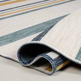 Janus Classic Coastal Ticking Stripe Reversible Machine - Washable Indoor/Outdoor Area Rug - Tuesday Morning - Area Rugs