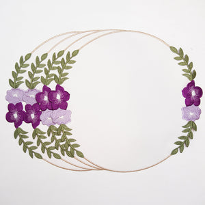 Jasmine White Round Faux Leather Placemat