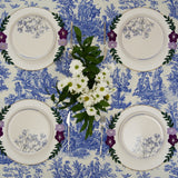 Jasmine White Round Faux Leather Placemat