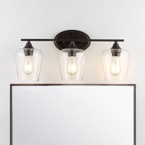 Jayne-3-light-iron/seeded-glass-cottage-rustic-led-vanity-light-Bathroom-Vanity-Lights