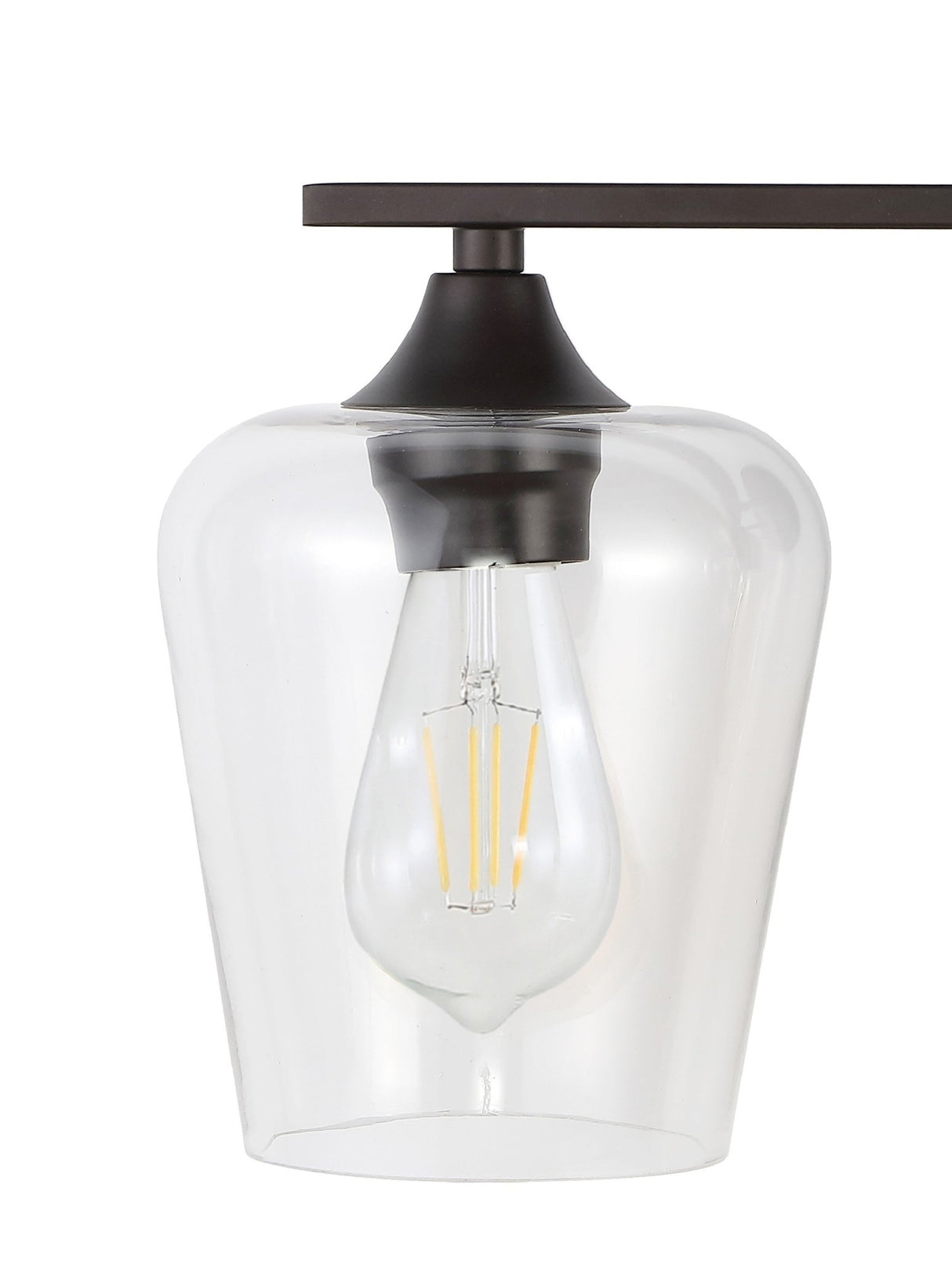 Jayne 3 - light iron/seeded glass cottage rustic led vanity light - Tuesday Morning - Bathroom Vanity Lights