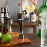 Large gunmetal japanese style jigger by viski®
