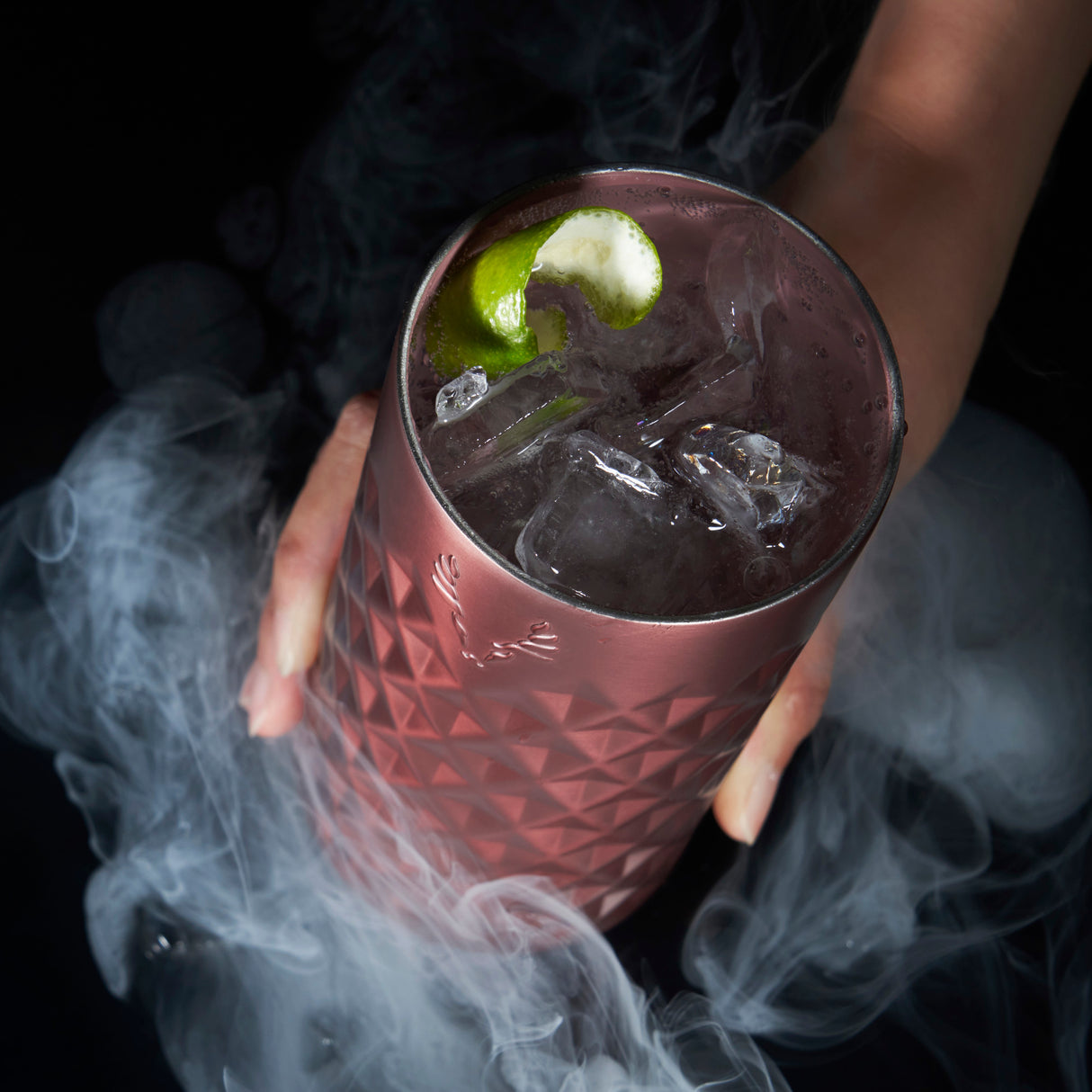 Paragon stainless steel highball tumbler in rose viski®