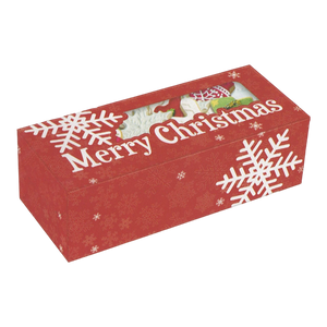 Holiday Treat Box 2 Pack - Snowflakes on Red