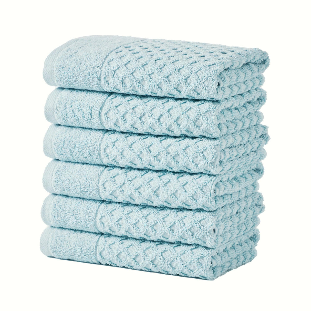 Cotton diamond waffle weave bath towel set - grayson collection
