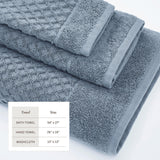 Cotton diamond waffle weave bath towel set - grayson collection
