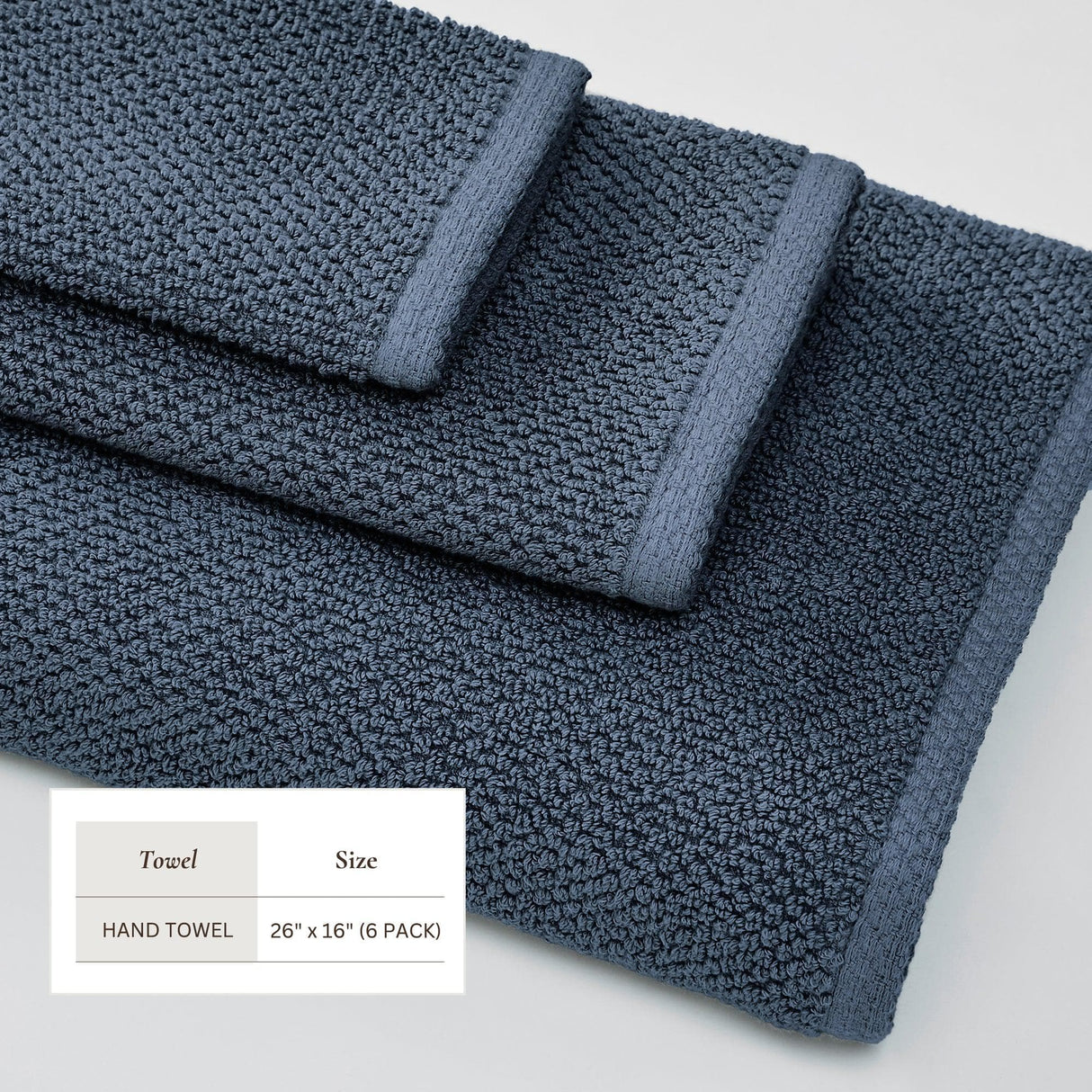 Cotton textured bath towel set - acacia collection