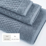 Cotton diamond waffle weave bath towel set - grayson collection