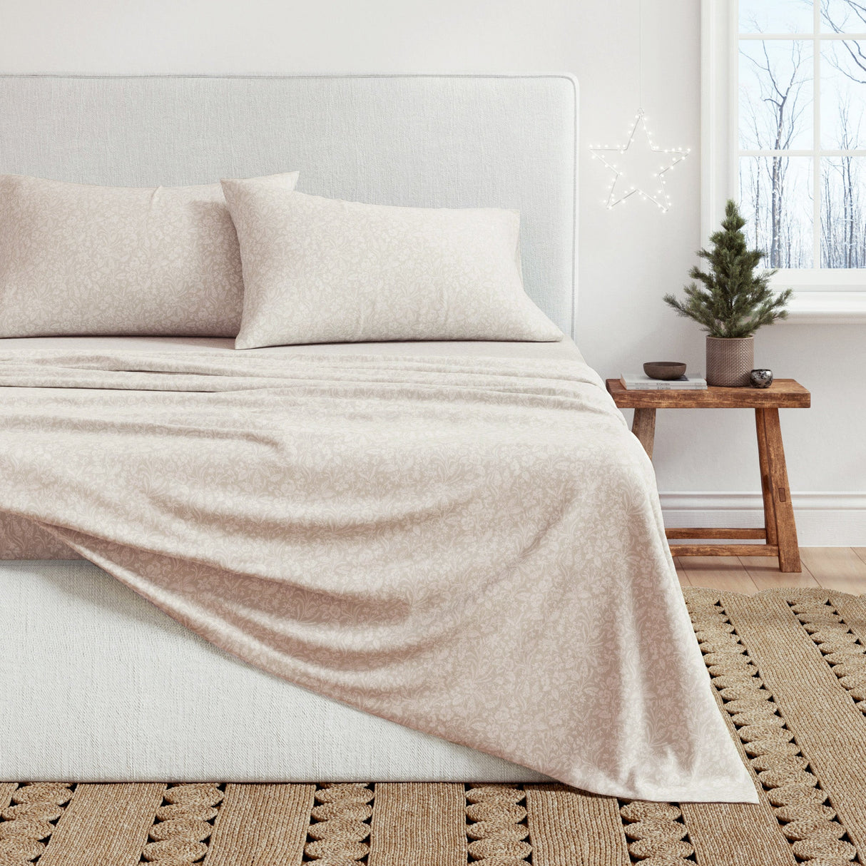 Turkish Cotton Flannel Sheet Set - Winter Floral Collection